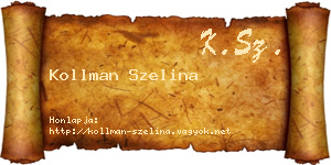 Kollman Szelina névjegykártya